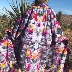 One of Kind, Hand Dyed Kimono, Tie Dye Robe